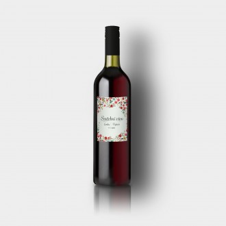 Svadobná etiketa na víno FO1302v