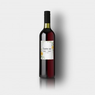 Svadobná etiketa na víno FO1307v