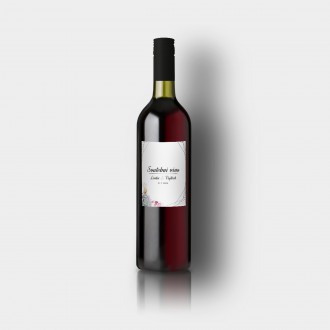 Svadobná etiketa na víno FO1309v