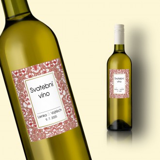 Svadobná etiketa na víno FO1315v