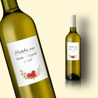 Svadobná etiketa na víno FO1329v