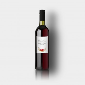 Svadobná etiketa na víno FO1329v