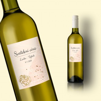 Svadobná etiketa na víno FO1335v