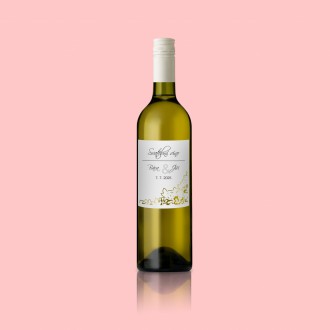 Svadobná etiketa na víno L2106v