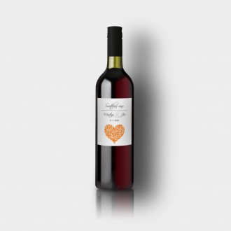Svadobná etiketa na víno L2115v