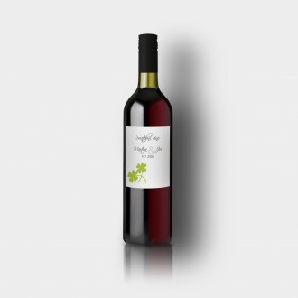 Svadobná etiketa na víno L2116v