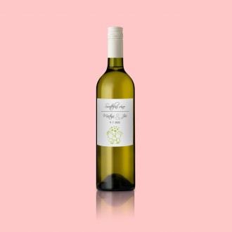 Svadobná etiketa na víno L2121v