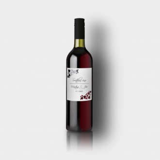 Svadobná etiketa na víno L2129v