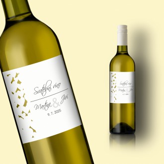 Svadobná etiketa na víno L2131v