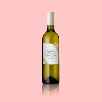 Svadobná etiketa na víno L2147v