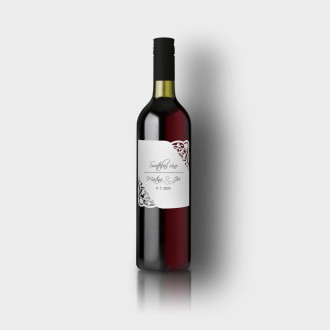 Svadobná etiketa na víno L2147v