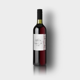 Svadobná etiketa na víno L2152v