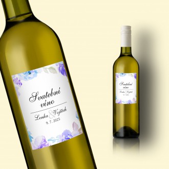 Svadobná etiketa na víno KL1831v