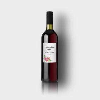 Svadobná etiketa na víno KL1834v