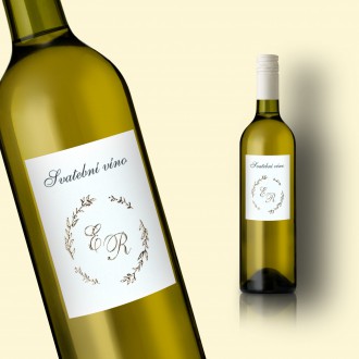 Svadobná etiketa na víno FO20016v