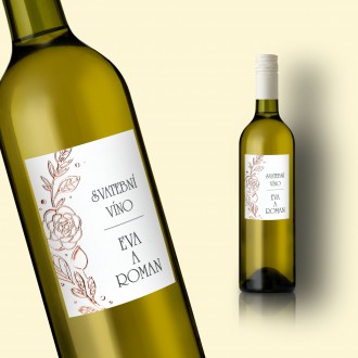 Svadobná etiketa na víno FO20028v