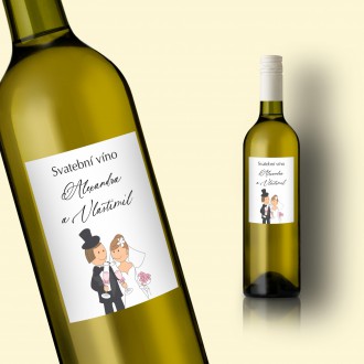 Svadobná etiketa na víno FO20040v