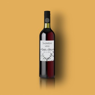 Svadobná etiketa na víno FO20007v