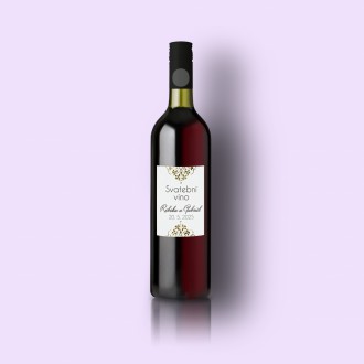 Svadobná etiketa na víno FO20008v