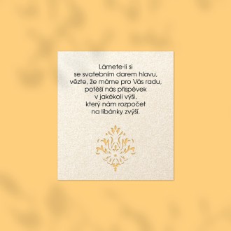 Kartička na svadobné dary L2102d