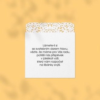Kartička na svadobné dary L2154d