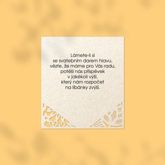 Kartička na svadobné dary L2181d