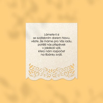 Kartička na svadobné dary L2196d