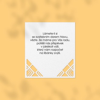 Kartička na svadobné dary L2246d
