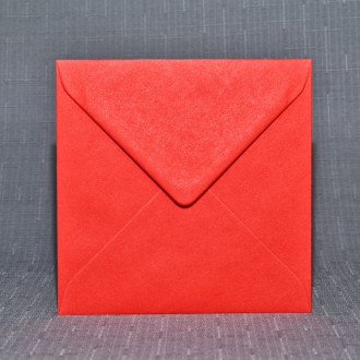Listová obálka Štvorec červená 130mm