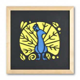 Nástenná dekorácia Páv s chvostom