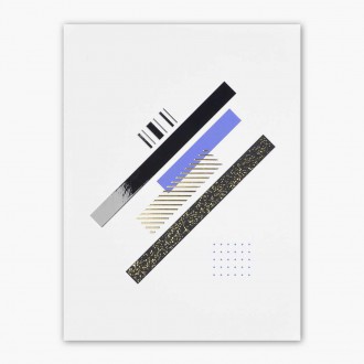 Abstraktné geometrické tvary 6 3D Zlatý Plagát