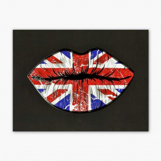 Pery s vlajkou Veľkej Británie 3D Plagát