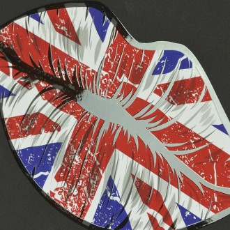 Pery s vlajkou Veľkej Británie 3D Plagát
