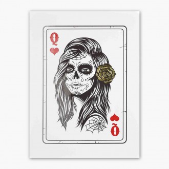 Gangsta Queen srdce 3D Zlatý Plagát