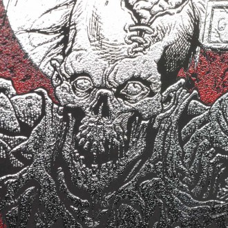 Zombie vstáva z hrobu 3D Strieborný Plagát