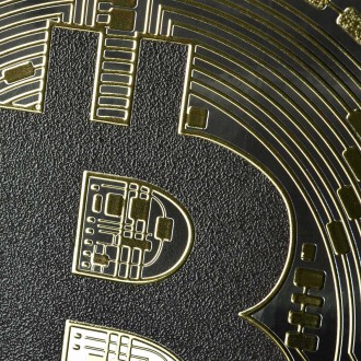 Bitcoin 3D Zlatý Plagát