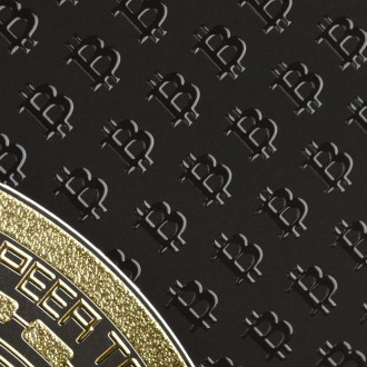 Bitcoin 3D Zlatý Plagát