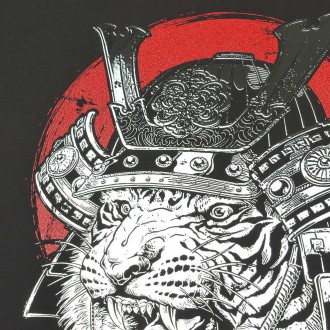 Tiger samuraj 3D Strieborný Plagát