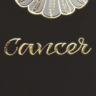 Znamenie zverokruhu Rak 3D Zlatý Plagát