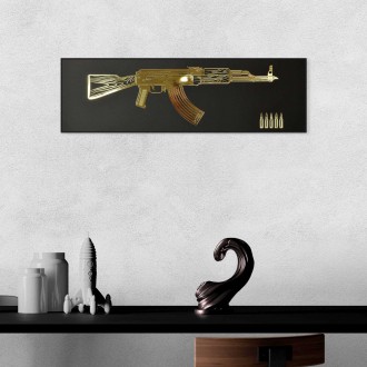 AK-47 2 3D Zlatý Plagát