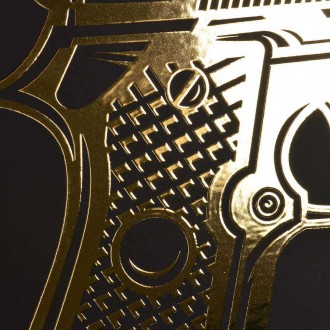 Beretta M92 3D Zlatý Plagát