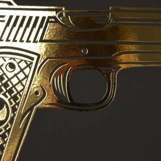 Colt 1911 3D Zlatý Plagát