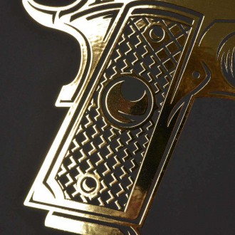 Colt 1911 3D Zlatý Plagát