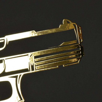 Glock 17 3D Zlatý Plagát