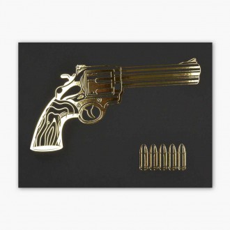 Magnum 45 3D Zlatý Plagát