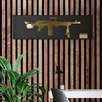 M240 machine gun 3D Zlatý Plagát