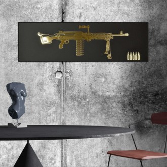 M240 machine gun 3D Zlatý Plagát