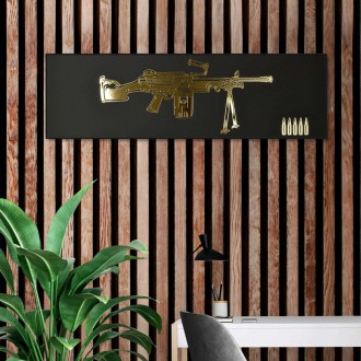 M249 machine gun 3D Zlatý Plagát