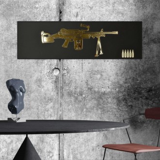 M249 machine gun 3D Zlatý Plagát