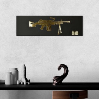 M249 machine gun 3D Zlatý Plagát